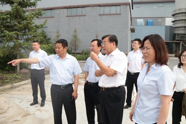 24馬東虎總經(jīng)理向王巖董事長、許漢林副總裁介紹生產(chǎn)運行情況.jpg